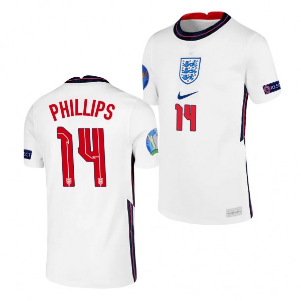 Youth Kalvin Phillips EURO 2020 England Jersey White Home
