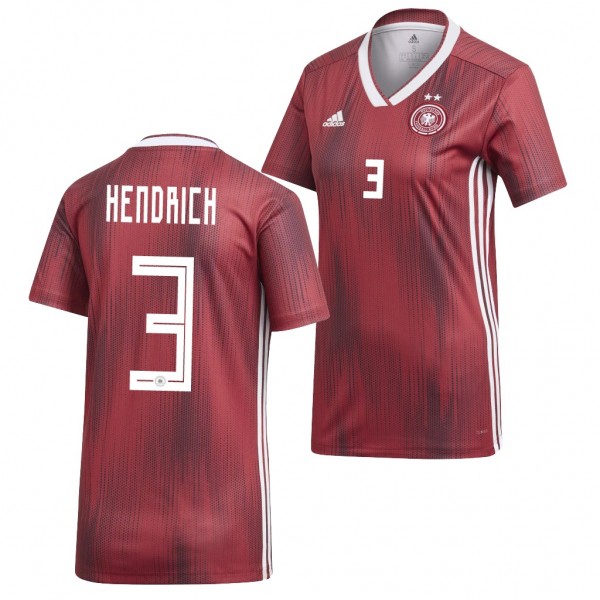 Women's Kathrin Hendrich Jersey Germany 2019 World Cup Away Dark Red