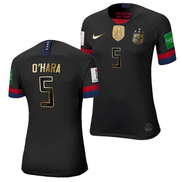 Men's Kelley O'Hara USA Golden Limited Black Jersey 2019 World Cup Champions