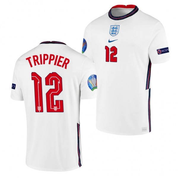 Men's Kieran Trippier England EURO 2020 Jersey White Home Replica