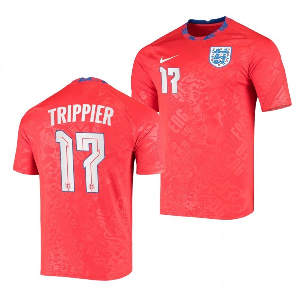 Men's Kieran Trippier England National Team Pre-Match Jersey Red Breathe Raglan