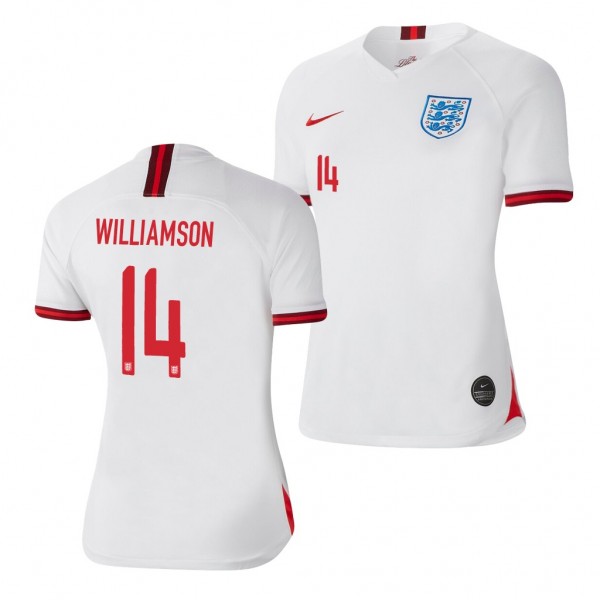 Men's England Leah Williamson Home White Jersey Business