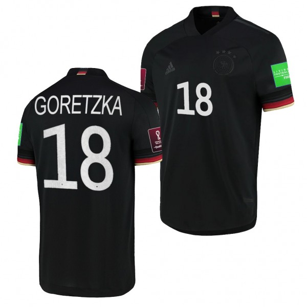 Men's Leon Goretzka Germany National Team Away Jersey Black 2021-22