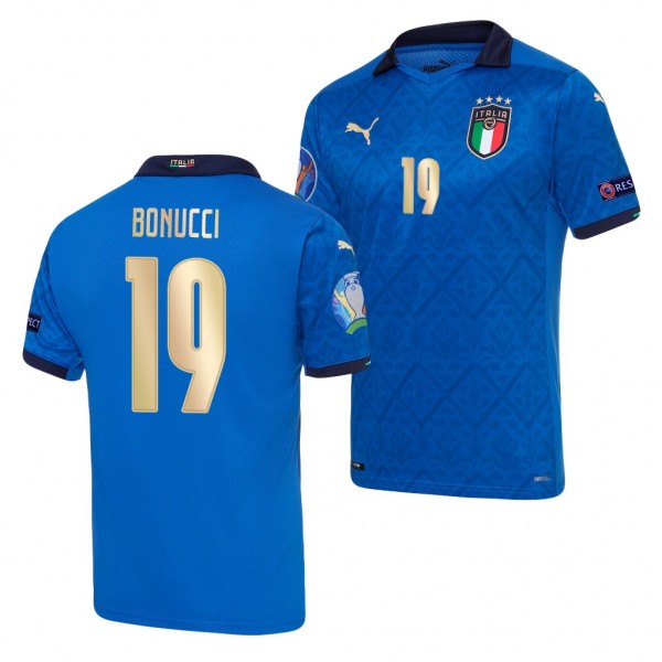 Men's Leonardo Bonucci Italy EURO 2020 Jersey Blue Home Replica