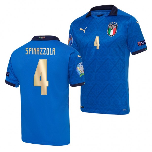 Men's Leonardo Spinazzola Italy EURO 2020 Jersey Blue Home Replica