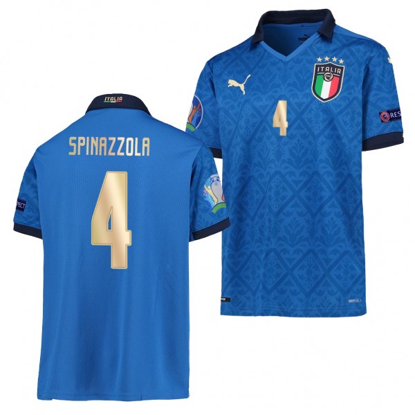 Youth Leonardo Spinazzola EURO 2020 Italy Jersey Blue Home