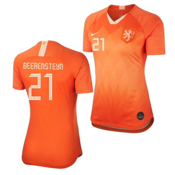 Women's Lineth Beerensteyn Jersey Netherlands 2019 World Cup Home Orange
