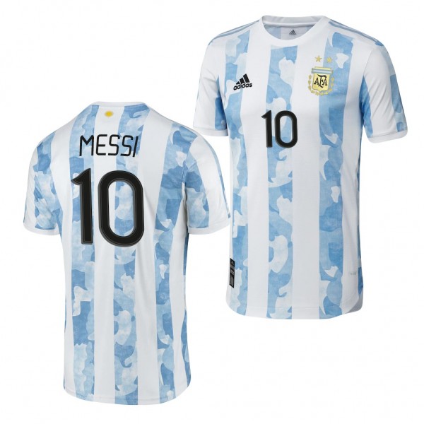 Men's Lionel Messi Jersey Argentina National Team Home White 2021 Authentic