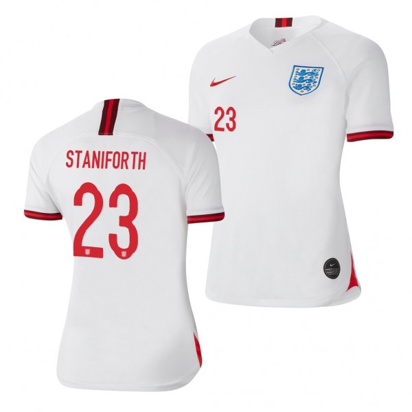 Men's England Lucy Staniforth Home White Jersey