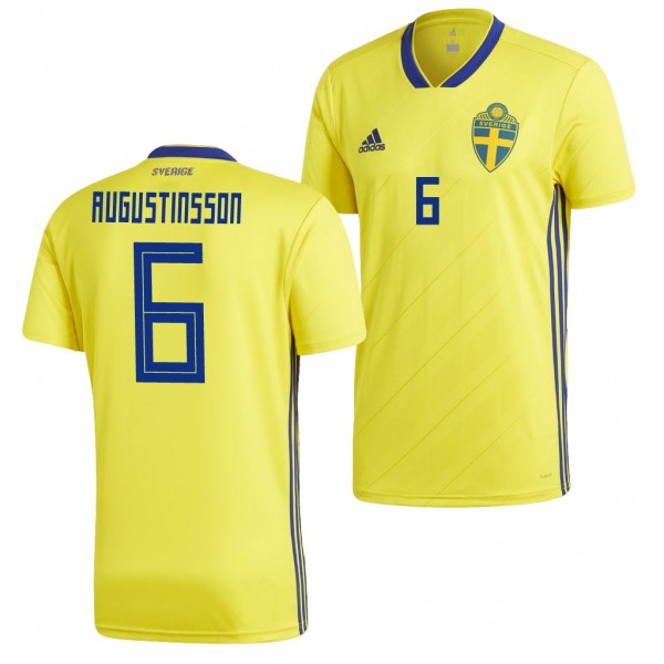 Men's Sweden 2018 World Cup Ludwig Augustinsson Jersey Yellow