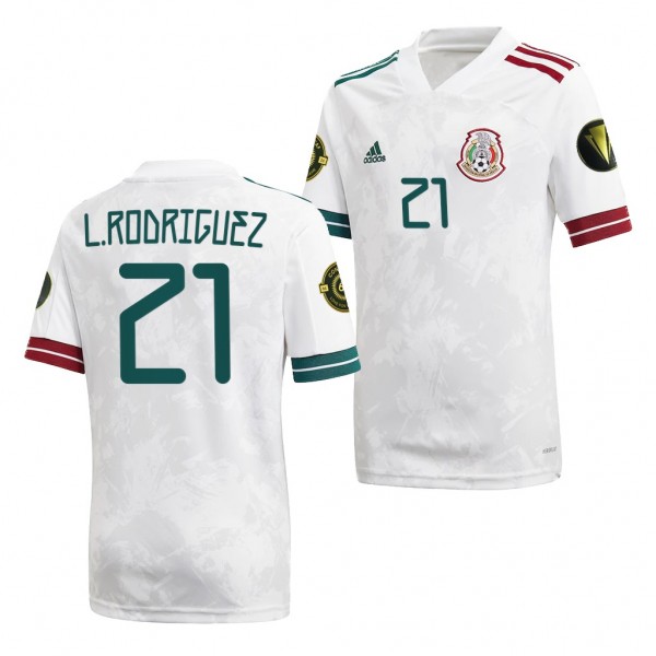 Men's Luis Rodriguez Mexico 2021 CONCACAF Gold Cup Jersey White Away Replica