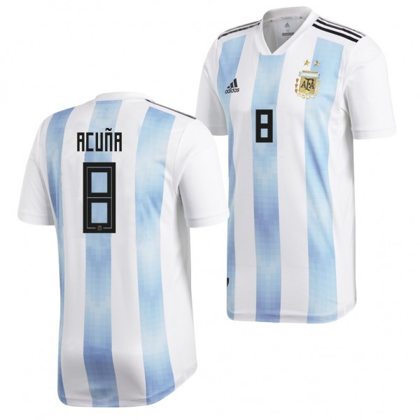 Men's Argentina 2018 World Cup Marcos Acuna Jersey Home