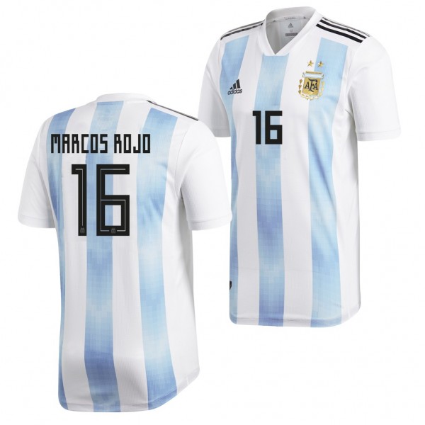 Men's Argentina 2018 World Cup Marcos Rojo Jersey Home