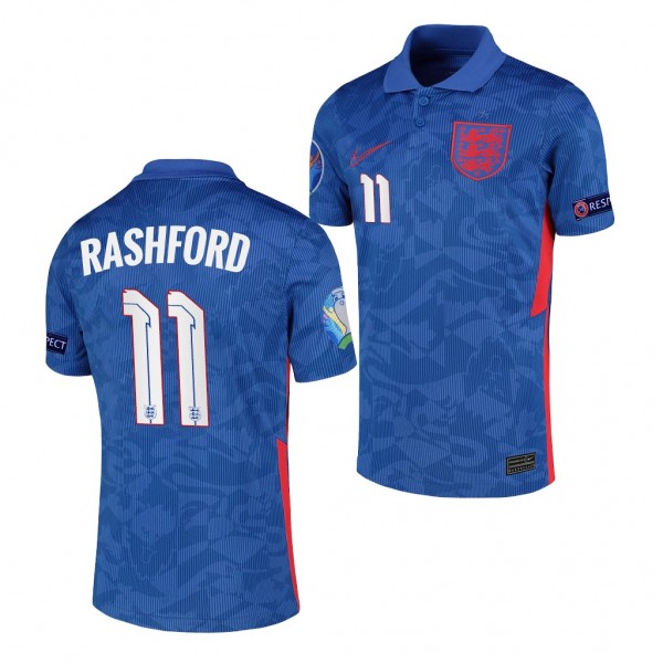 Youth Marcus Rashford EURO 2020 England Jersey Blue Away