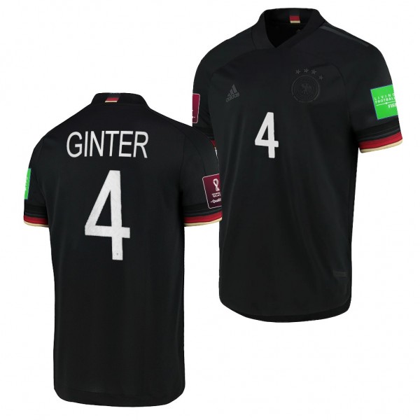 Men's Matthias Ginter Germany National Team Away Jersey Black 2021-22