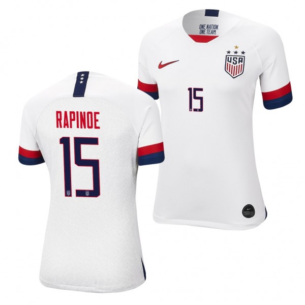Men's Megan Rapinoe USA 4-STAR White Jersey 2019 World Cup Champions