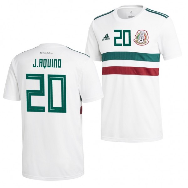 Men's Mexico Javier Aquino 2018 World Cup White Jersey