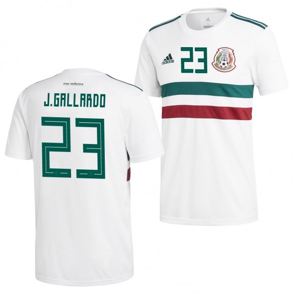 Men's Mexico Jesus Gallardo 2018 World Cup White Jersey