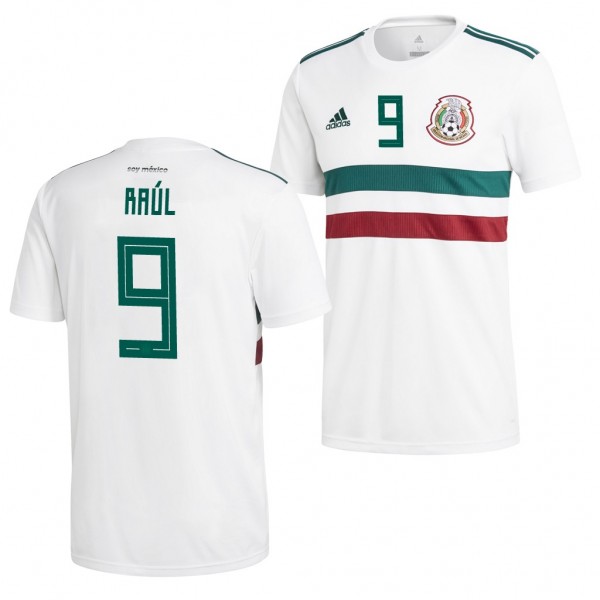 Men's Mexico Raul Jimenez 2018 World Cup White Jersey