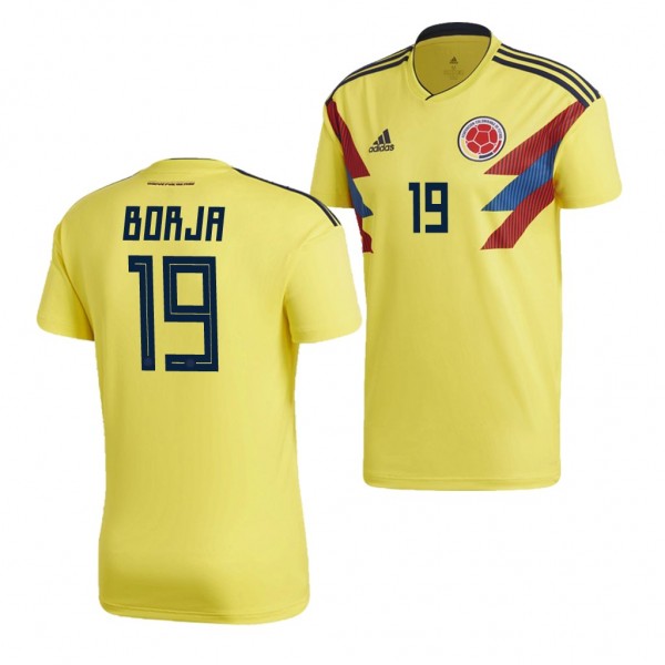 Men's Colombia 2018 World Cup Miguel Borja Jersey Home