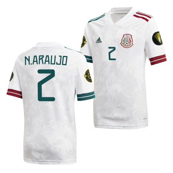 Men's Nestor Araujo Mexico 2021 CONCACAF Gold Cup Jersey White Away Replica