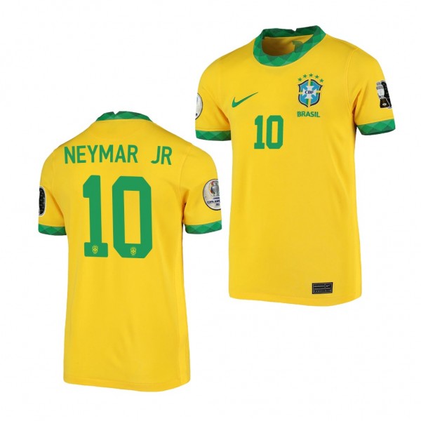Youth Neymar COPA America 2021 Brazil Jersey Gold Home