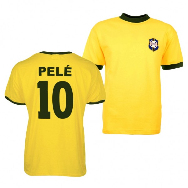 Men's Pele Jersey Brazil Retro Short Sleeve