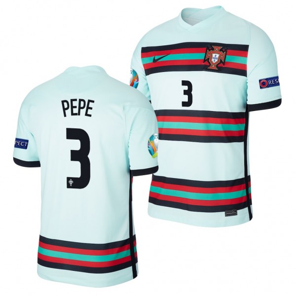 Men's Pepe Portugal EURO 2020 Jersey Teal Away Replica