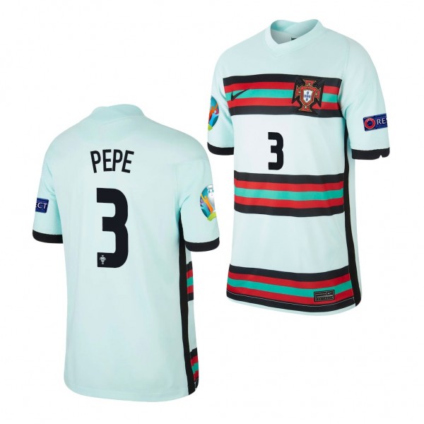 Youth Pepe EURO 2020 Portugal Jersey Teal Away