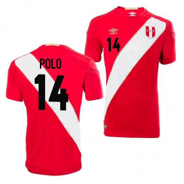 Men's Peru Andy Polo 2018 World Cup Red Away Jersey