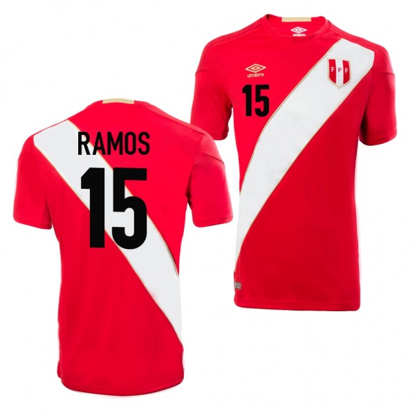 Men's Peru Christian Ramos 2018 World Cup Red Away Jersey