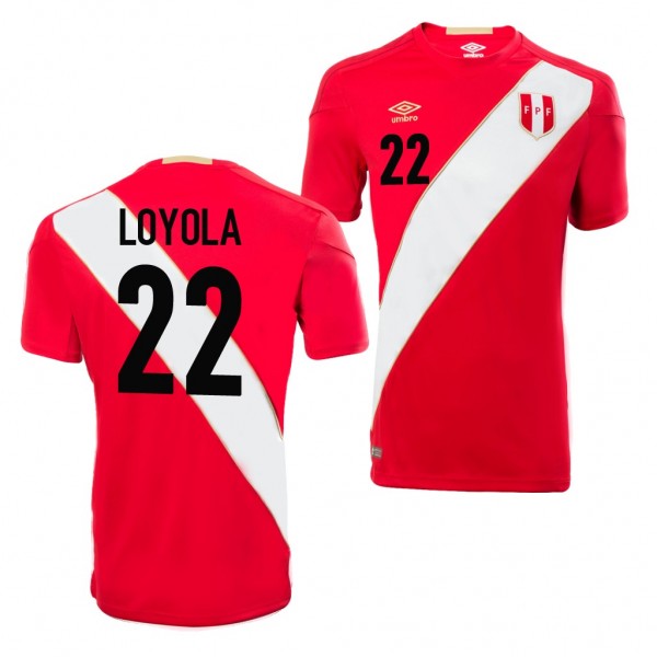 Men's Peru Nilson Loyola 2018 World Cup Red Away Jersey