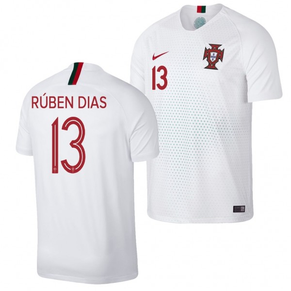 Men's Portugal Ruben Dias 2018 World Cup White Jersey
