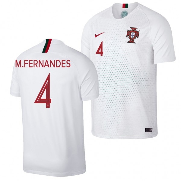 Men's Portugal Manuel Fernandes 2018 World Cup White Jersey