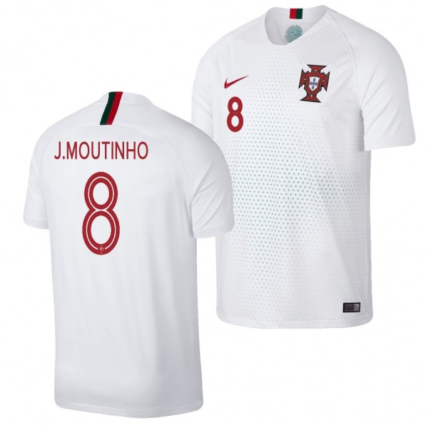 Men's Portugal Joao Moutinho 2018 World Cup White Jersey