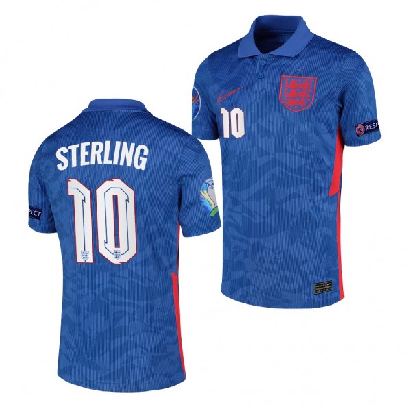 Youth Raheem Sterling EURO 2020 England Jersey Blue Away
