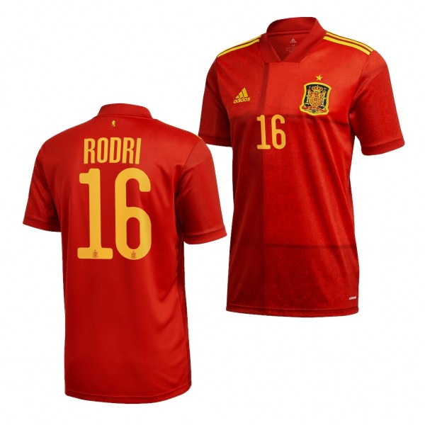 Men's Rodri Spain Home Jersey Red 2022 Qatar World Cup Replica