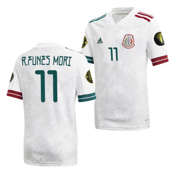 Men's Rogelio Funes Mori Mexico 2021 CONCACAF Gold Cup Jersey White Away Replica