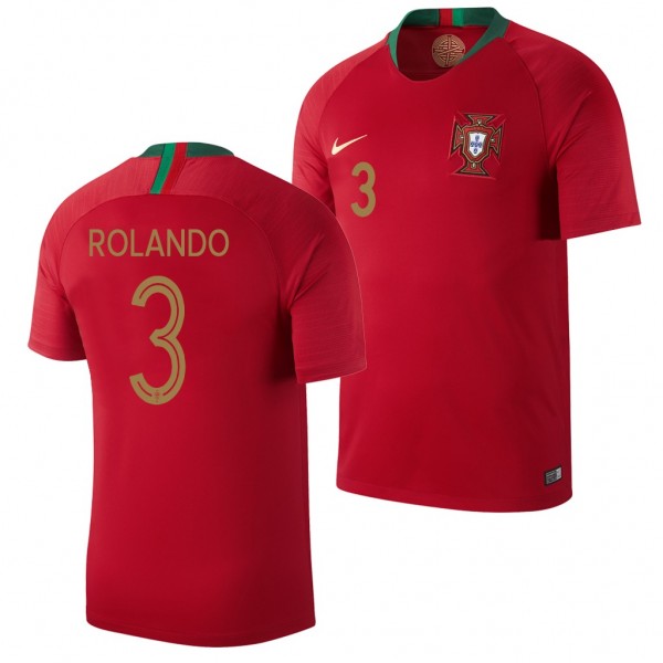 Men's Portugal 2018 World Cup Rolando Jersey Red