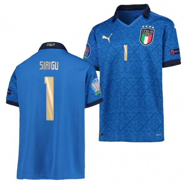 Youth Salvatore Sirigu EURO 2020 Italy Jersey Blue Home
