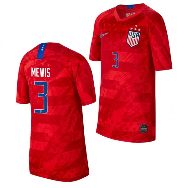 Men's Sam Mewis USA 4-STAR Red Jersey 2019 World Cup Champions