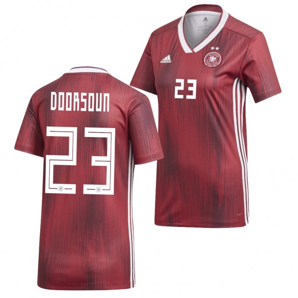 Women's Sara Doorsoun Jersey Germany 2019 World Cup Away Dark Red