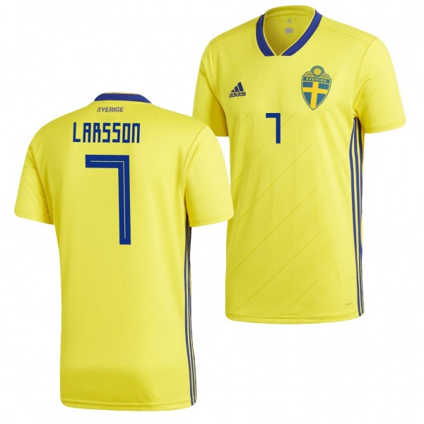 Men's Sweden 2018 World Cup Sebastian Larsson Jersey Home