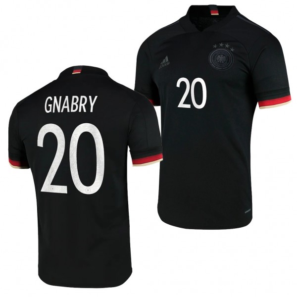 Men's Serge Gnabry Germany National Team Away Jersey Black 2021-22 Business