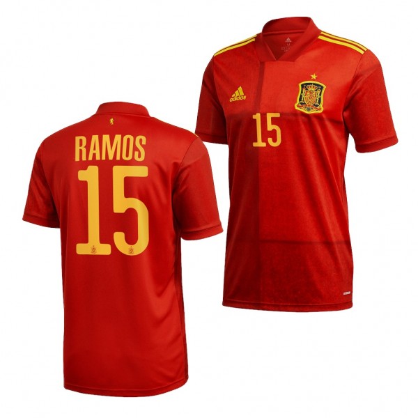 Men's Sergio Ramos Spain Home Jersey Red 2022 Qatar World Cup Replica
