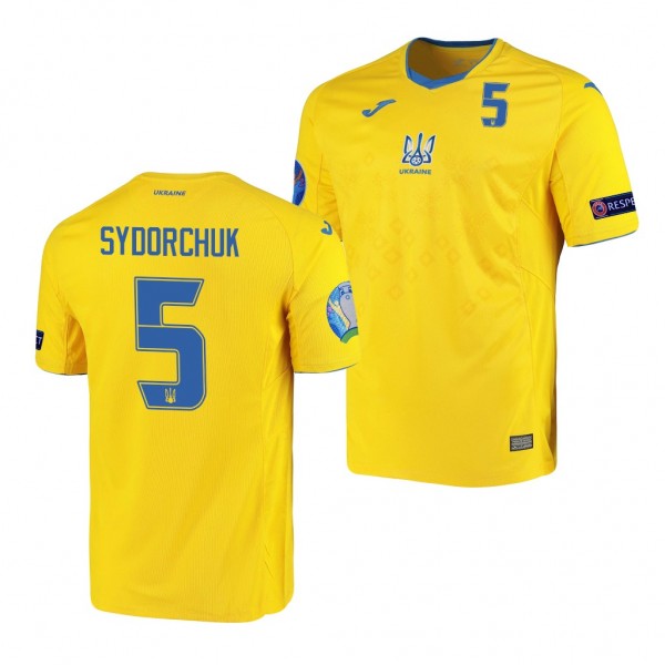 Men's Serhiy Sydorchuk Ukraine EURO 2020 Jersey Yellow Home Replica