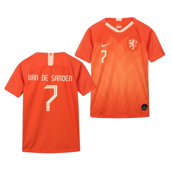Men's Shanice Van De Sanden Netherlands Home Orange Jersey
