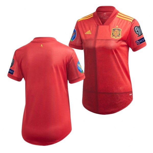 Women's Spain EURO 2020 Jersey Red Home Replica