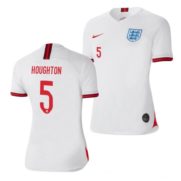 Men's England Steph Houghton Home White Jersey Business