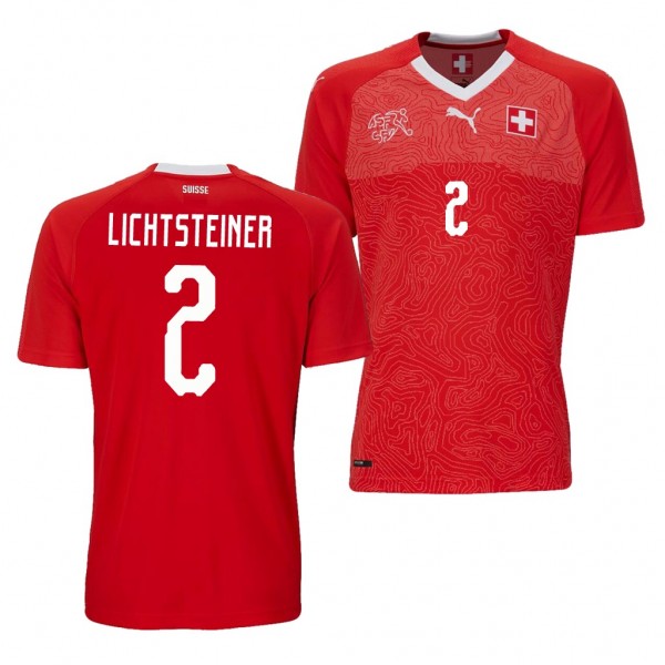Men's Switzerland 2018 World Cup Stephan Lichtsteiner Jersey Home